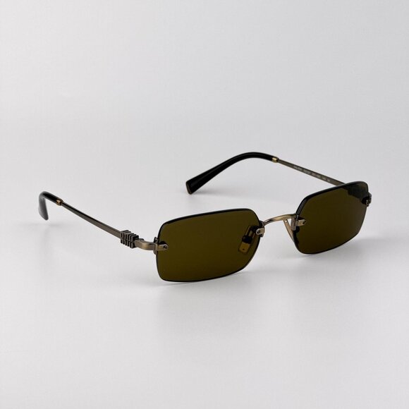 Miu Miu Women’s Rectangle Sunglasses – Old Gold Brown Model MUB50S 26C09Z main image 6